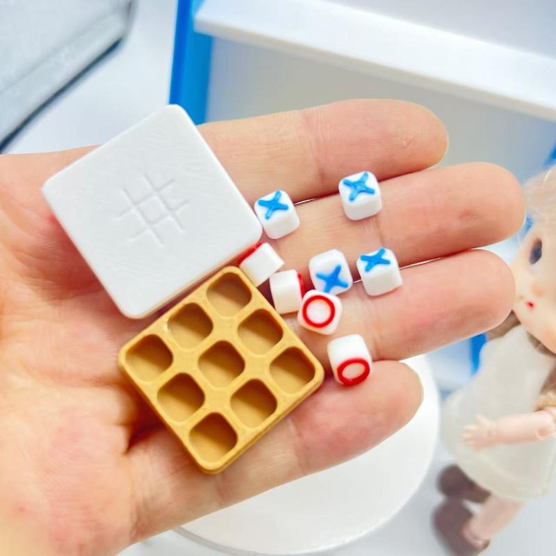 Board Game Room - Mini Tic Tac Toe Game Dollhouse