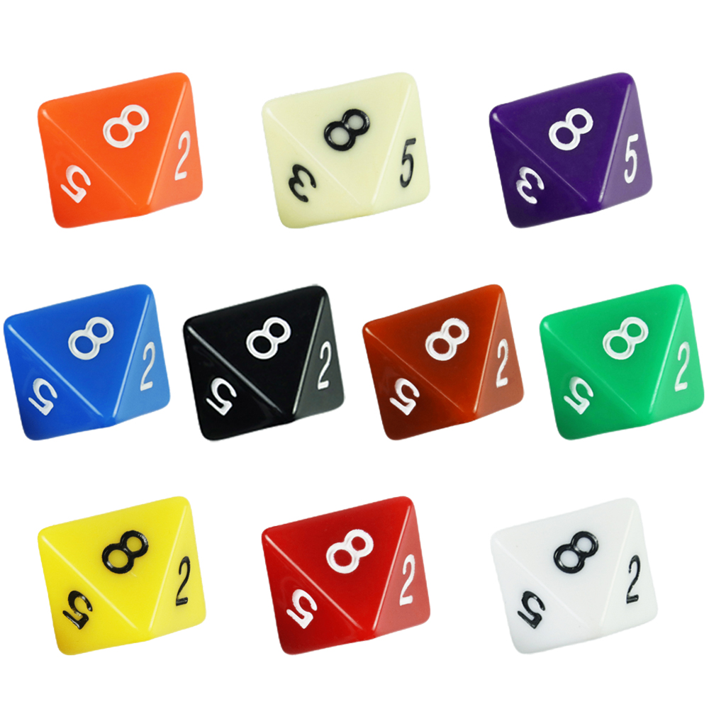 D8 Polyhedral Dice Set 10pcs O - Board Game Digital recension och pris