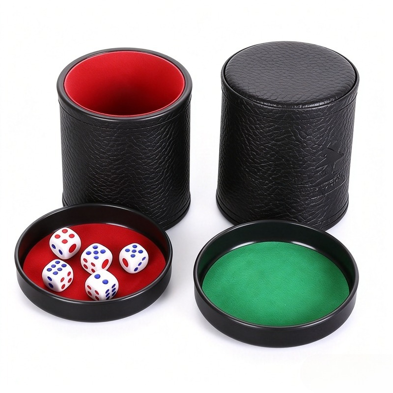 Orange Green Red Leather Dice  - Board Game Yahtzee recension och pris
