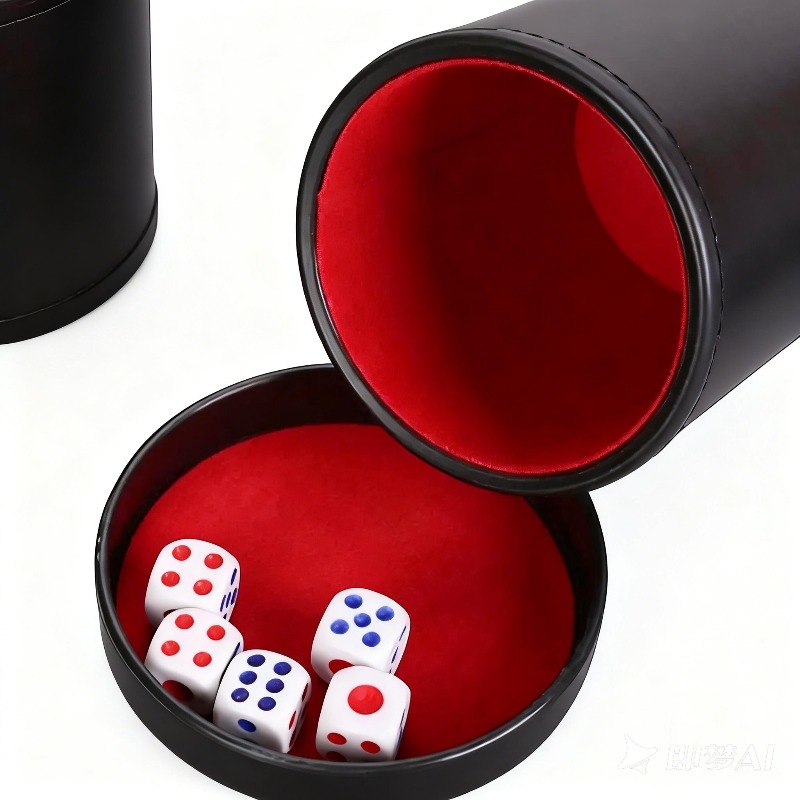 Orange Green Red Leather Dice  - Board Game Yahtzee recension och pris