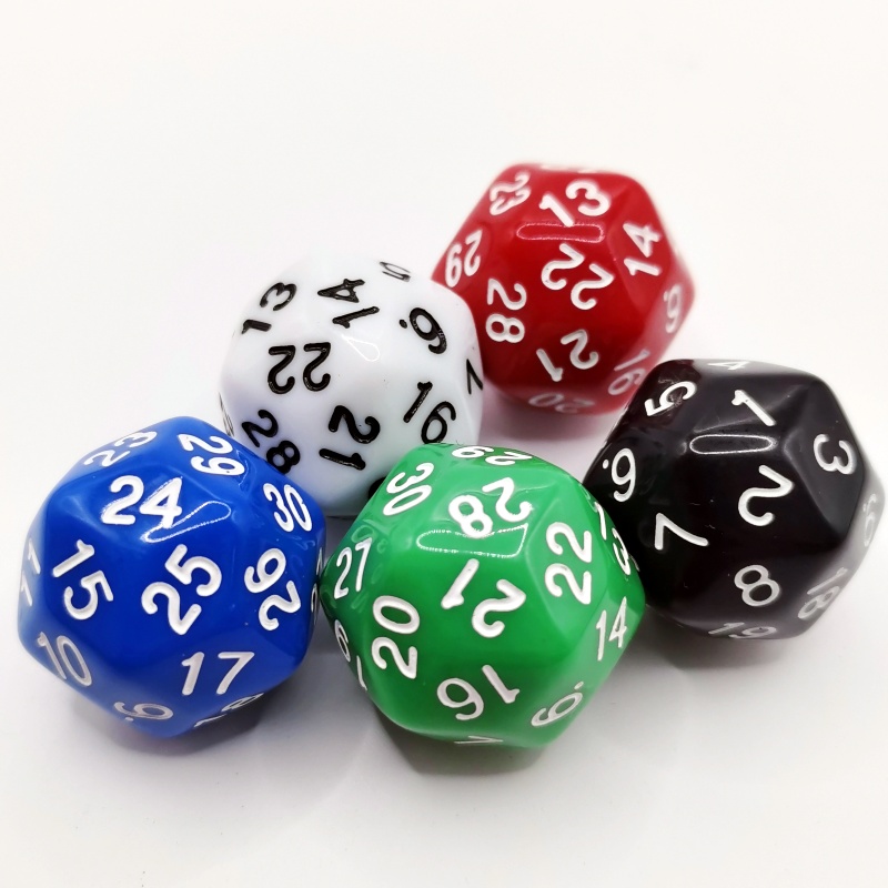 5pcs Cube 30 Sides D30 dungeon - Board Game Yahtzee recension och pris