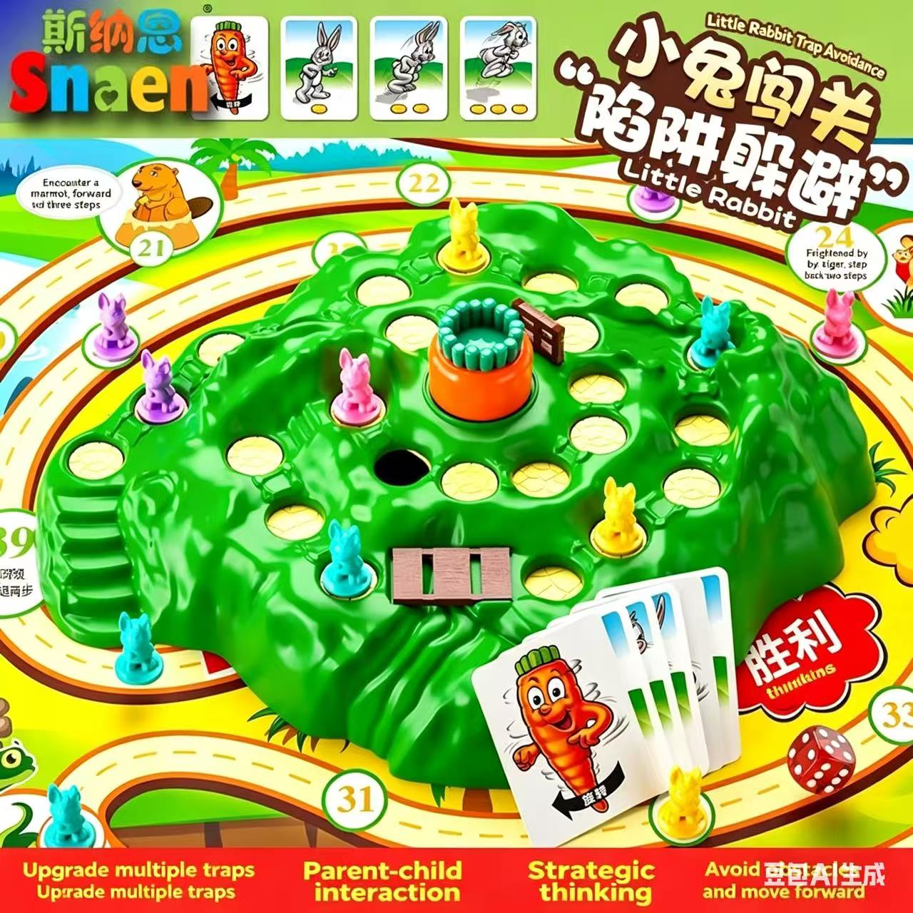 Hot Sale Fun Toy Rabbit Trap U - Board Game Heat recension och pris