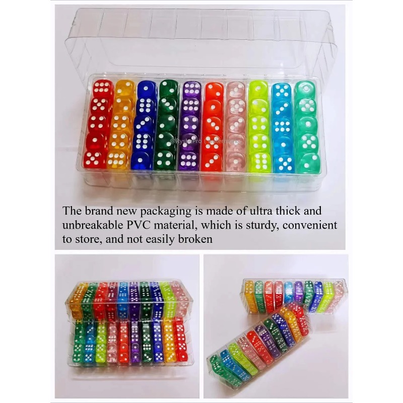100 Pieces Colored 14mm Acryli - Board Game Digital recension och pris