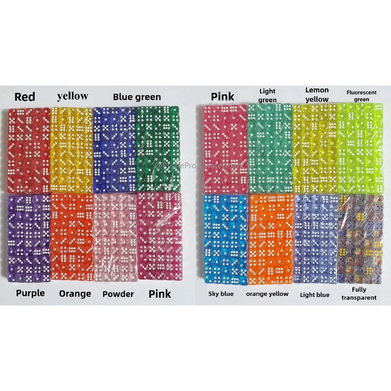100 Pieces Colored 14mm Acryli - Board Game Digital recension och pris