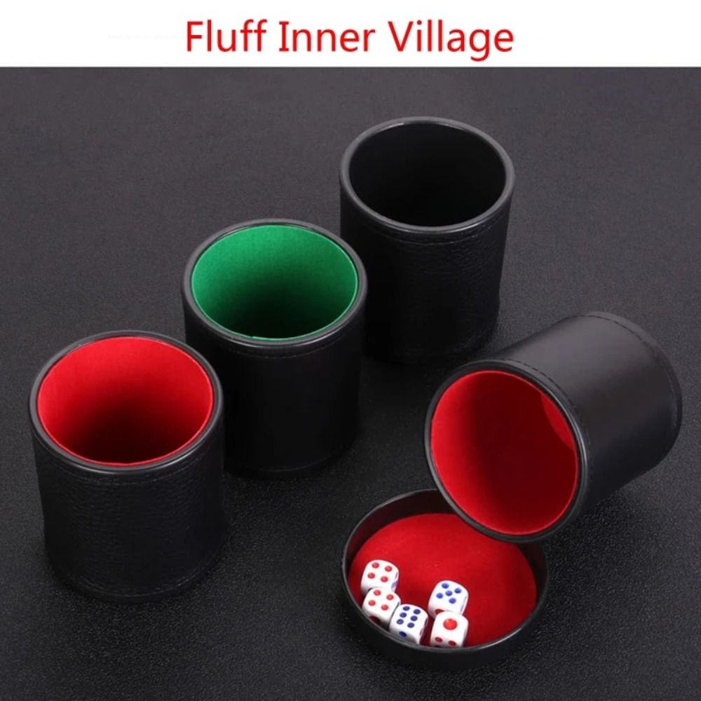Leather Dice Cup with Lid Gree - Board Game Yahtzee recension och pris