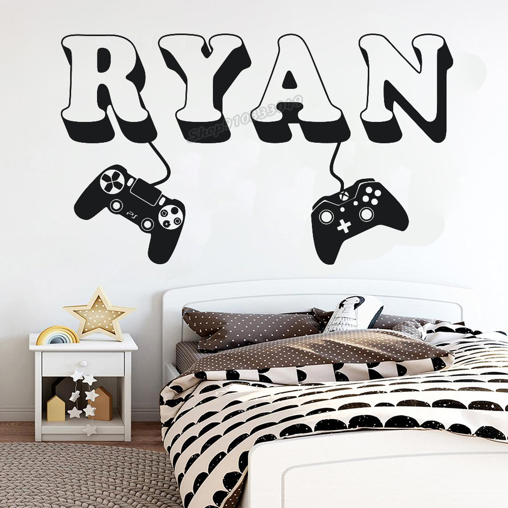 Gamer wall Sticker Custom Name - Board Game Room recension och pris