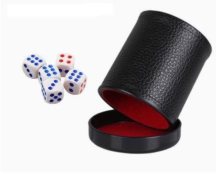 Leather Dice Cup with Lid Gree - Board Game Yahtzee recension och pris