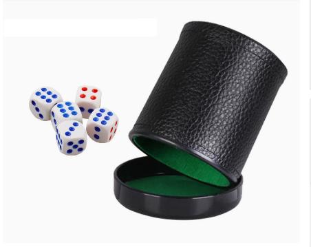 Leather Dice Cup with Lid Gree - Board Game Yahtzee recension och pris