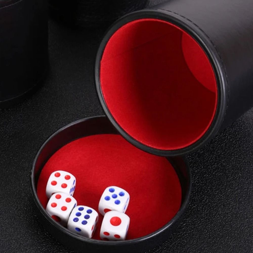 Leather Dice Cup with Lid Gree - Board Game Yahtzee recension och pris